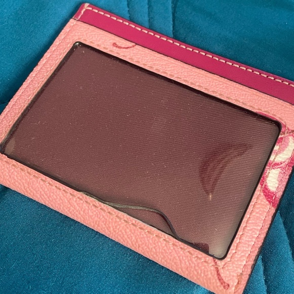 Coach Pink and Cherry Card Holder - Picture 2 of 2